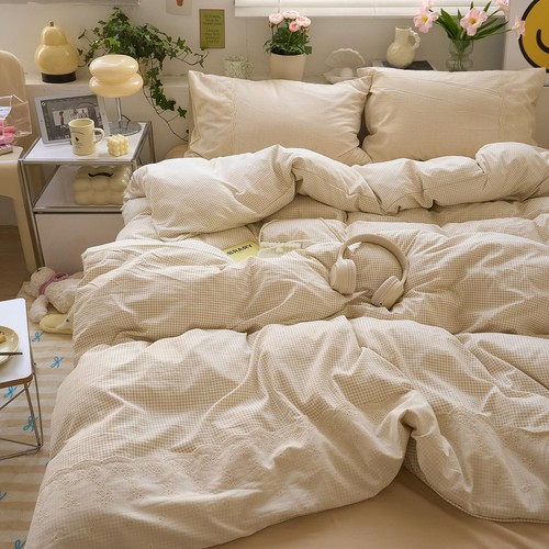 Lifetb tan gingham comforter - lifetb,