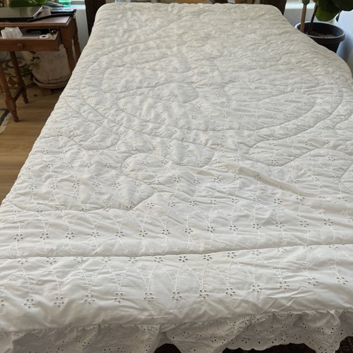 Vtg sears full comforter - comforter, white